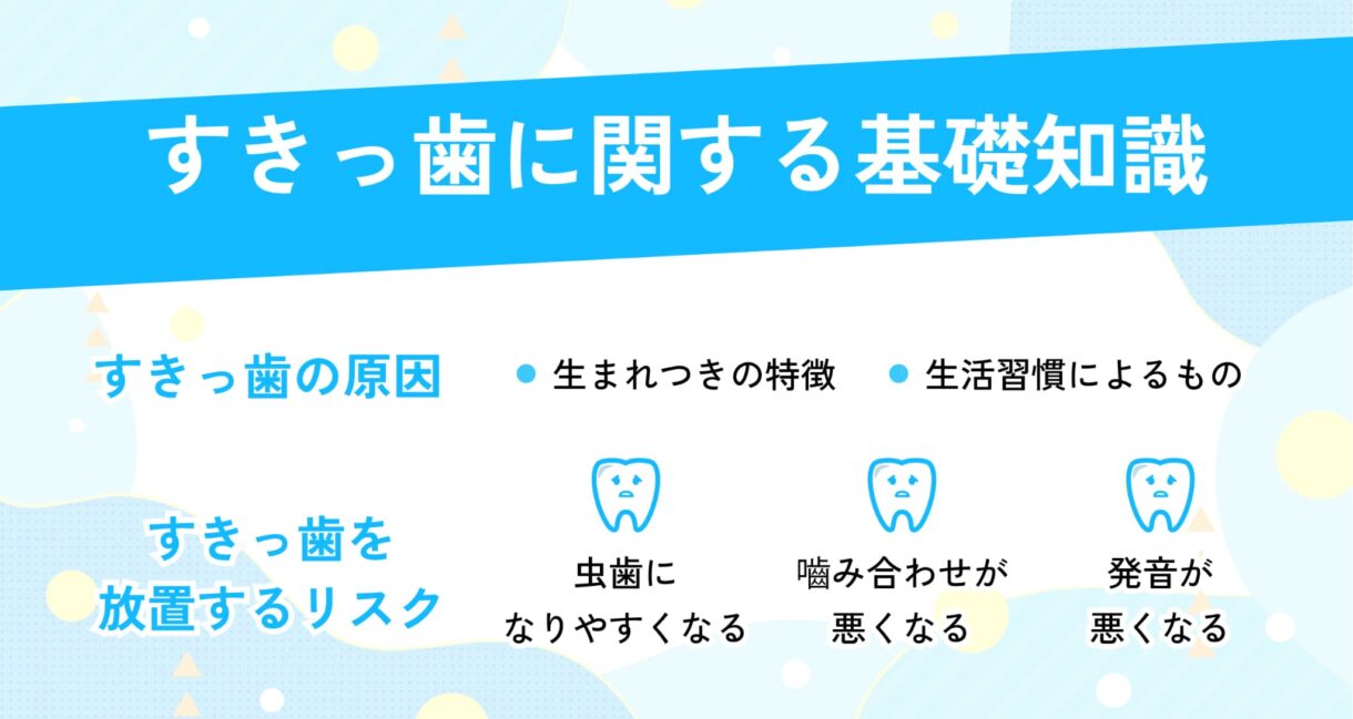 矯正すべき？すきっ歯に関する基礎知識