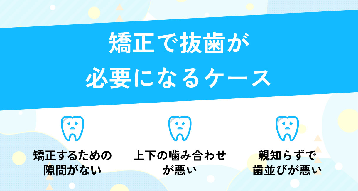 矯正で抜歯が必要になるケース