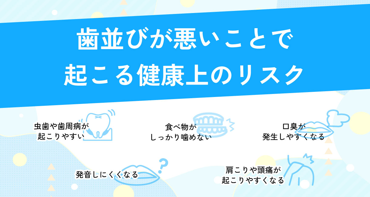 歯並びが悪いことで起こる健康上のリスク