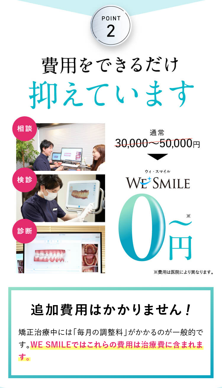 用をできるだけ抑えています