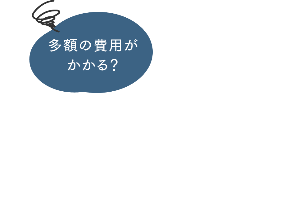 多額の費用がかかる？