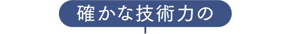 確かな技術力の