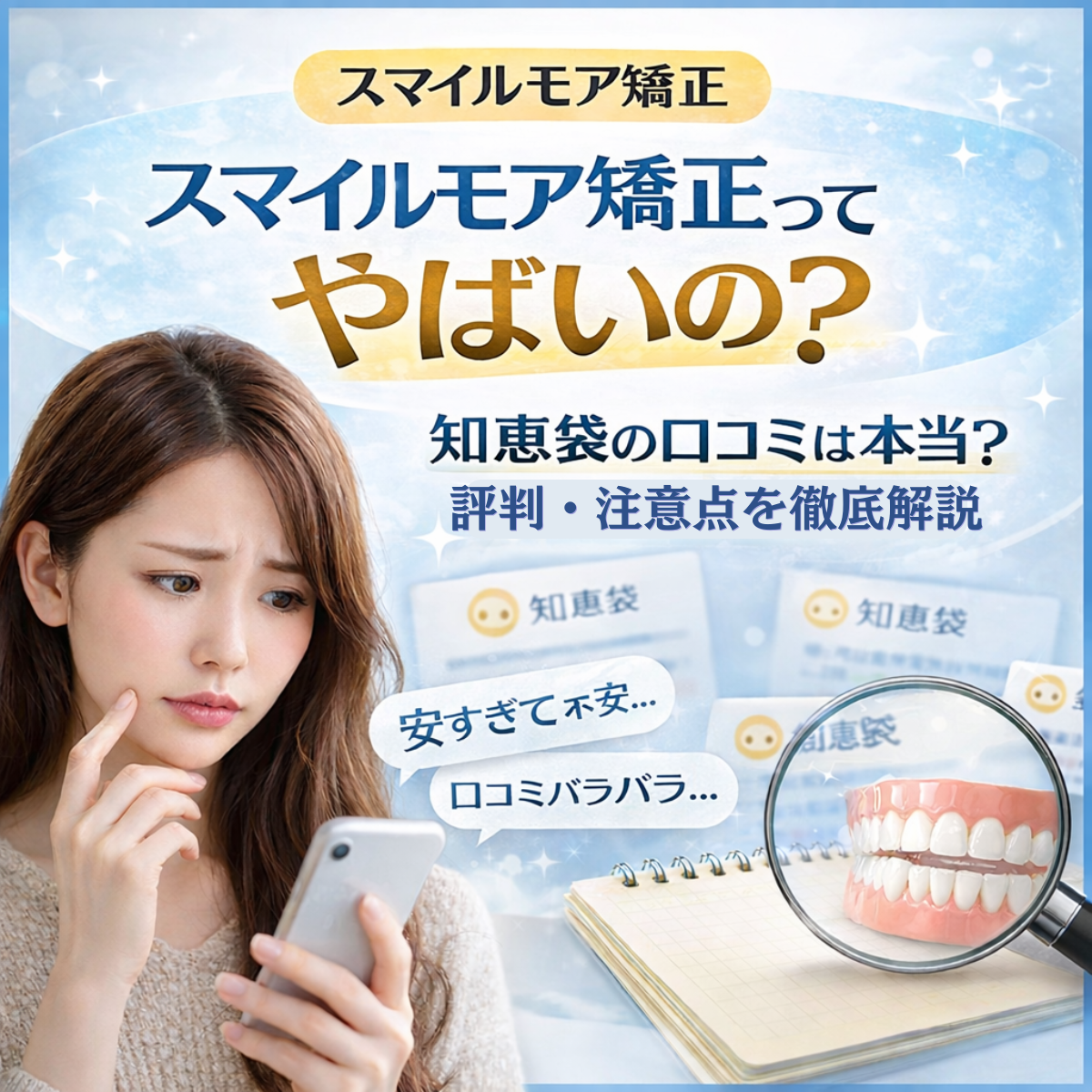 スマイルモア矯正はやばい？知恵袋の口コミの真相と実際の評判を徹底解説