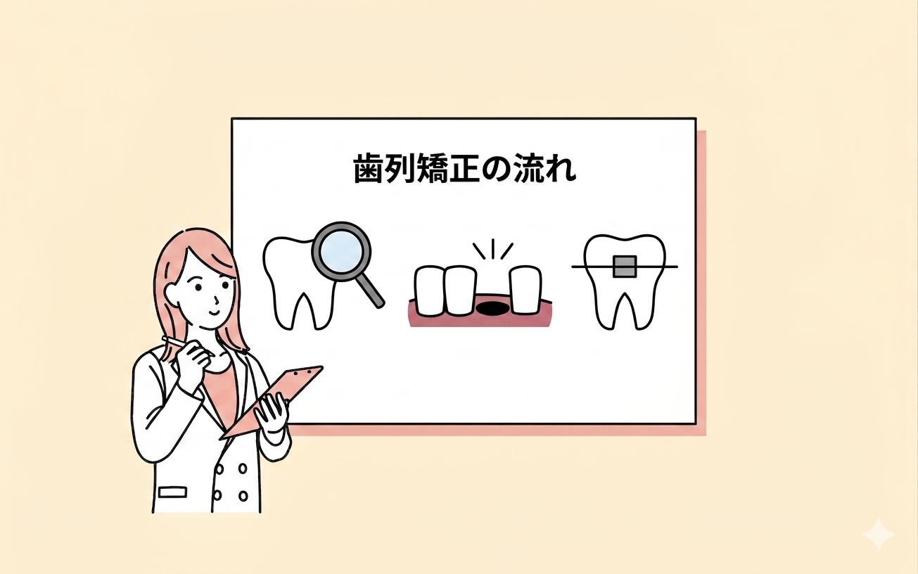 歯列矯正の流れを徹底解説｜初診から保定まで7ステップと装置別の手順