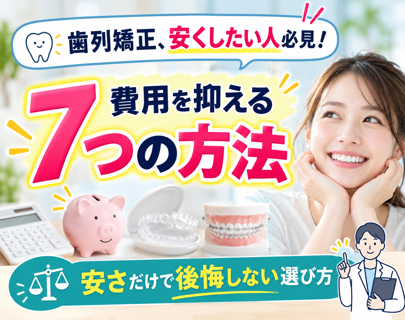 歯列矯正を安くする7つの方法！安さだけで後悔しない選び方